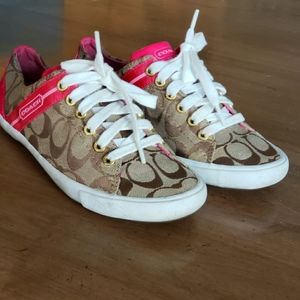 Coach Signature Low Top Pink Shoes